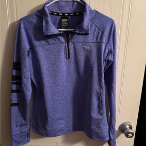 PINK Victoria's Secret Heathered Blue Zip-Up